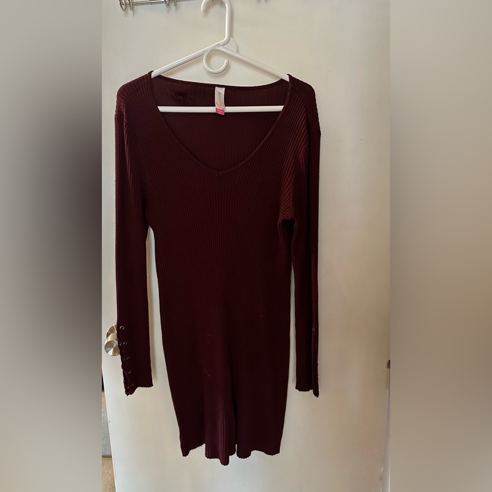 No boundaries Red Knit Sweater Dress
